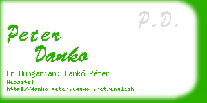 peter danko business card