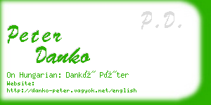 peter danko business card